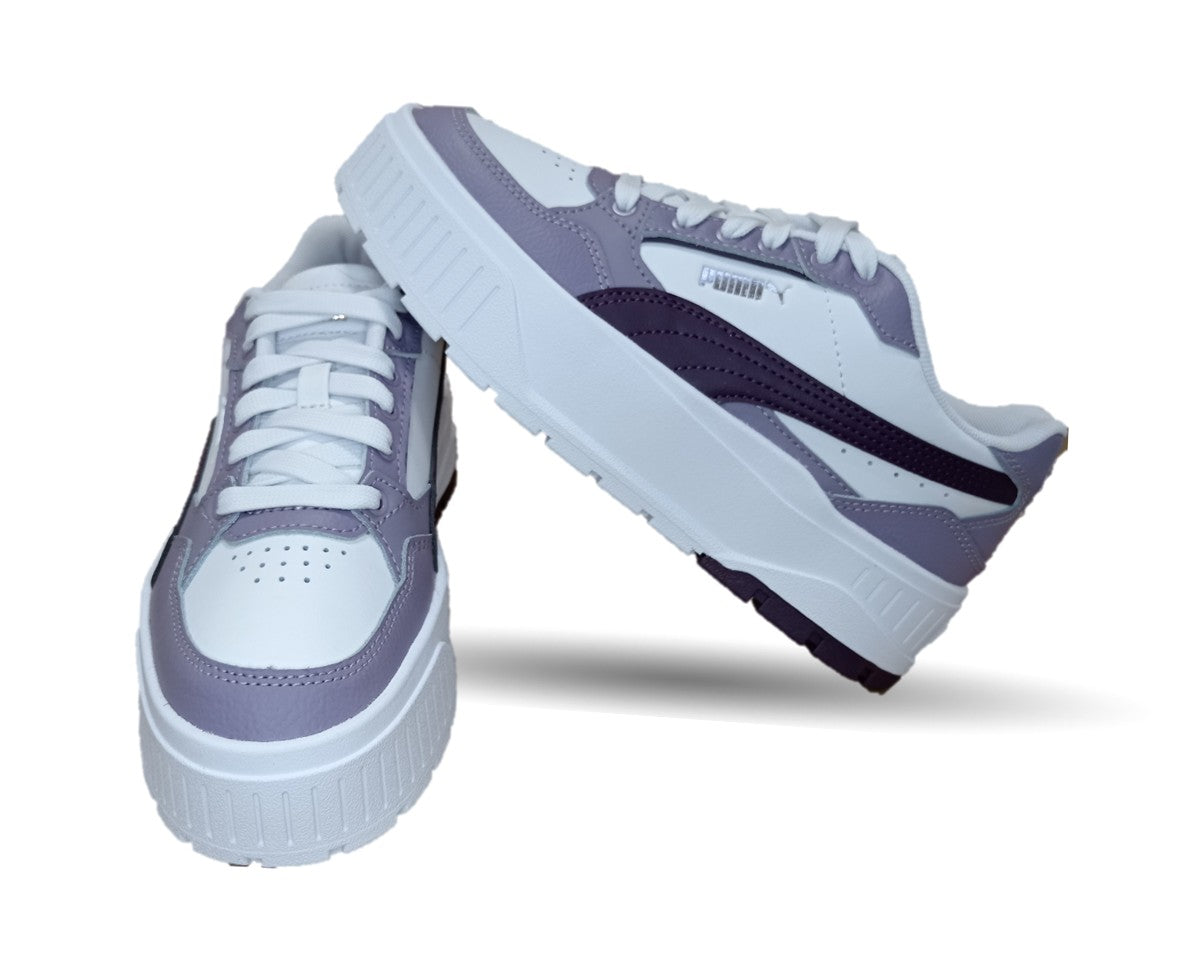 Tenis Urbano con plataforma Puma 7606 Blanco/Morado para mujer