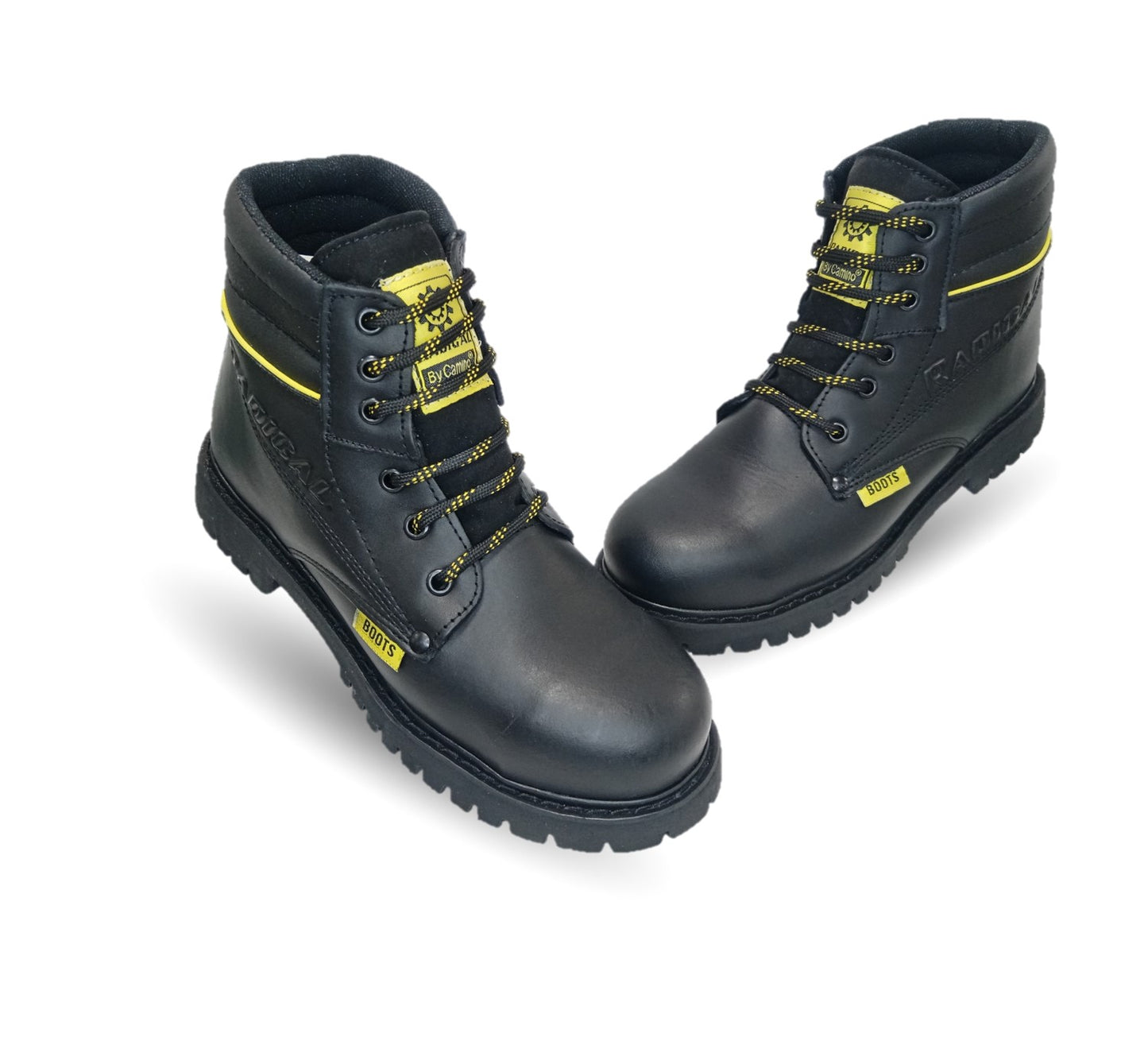 Botas Industriales y Casuales de piel con casco de acero Radical 24 Negro para hombre