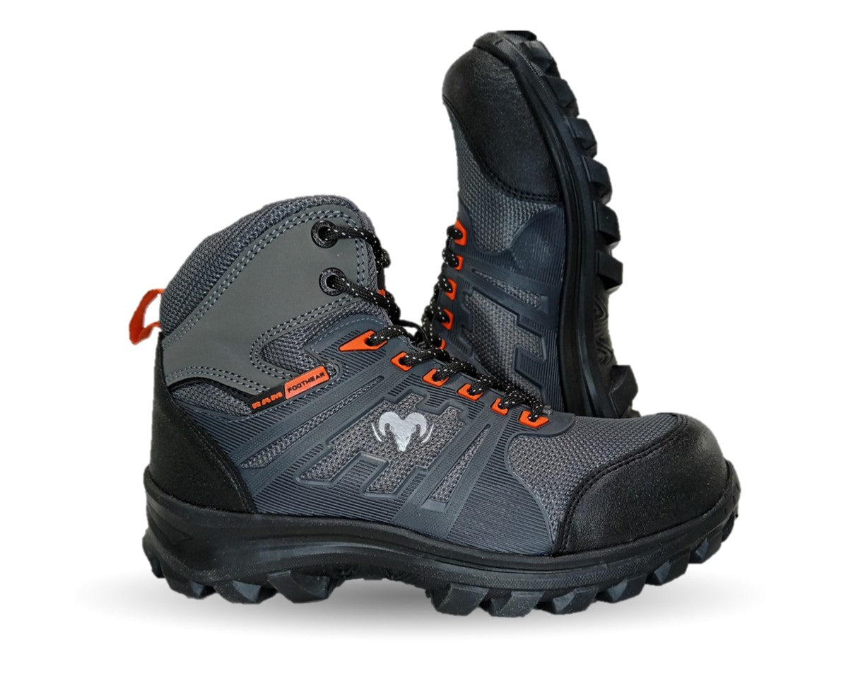 Botas Industriales y Casuales con casco dieléctrico Ram 620 Color Acero/Naranja para hombre