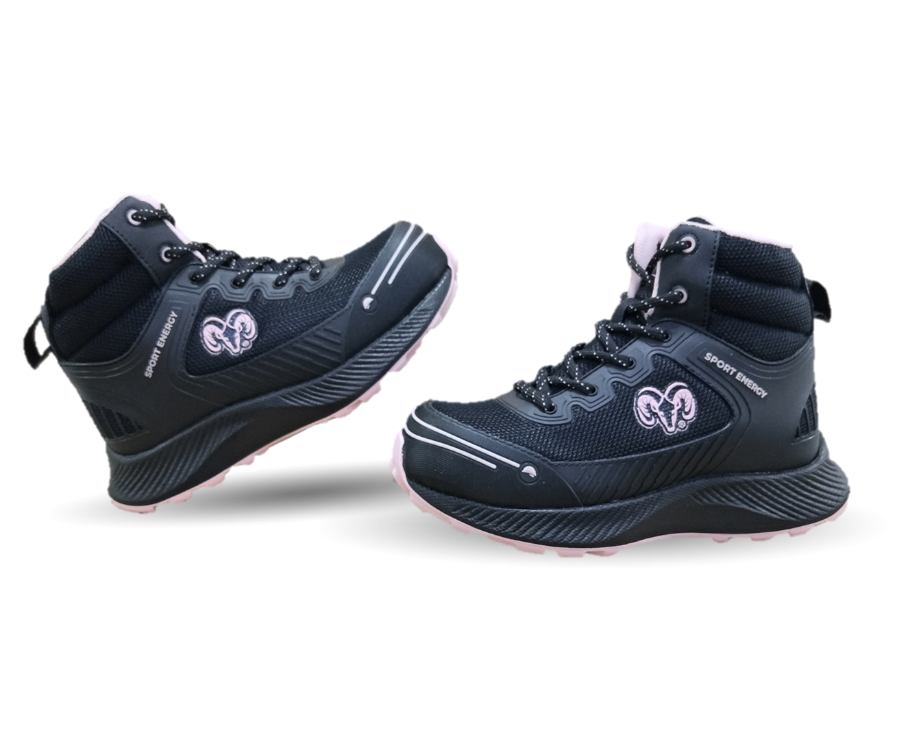 Botas Industriales y Casuales con casco dieléctrico Ram 9619 Negro/Rosa para mujer