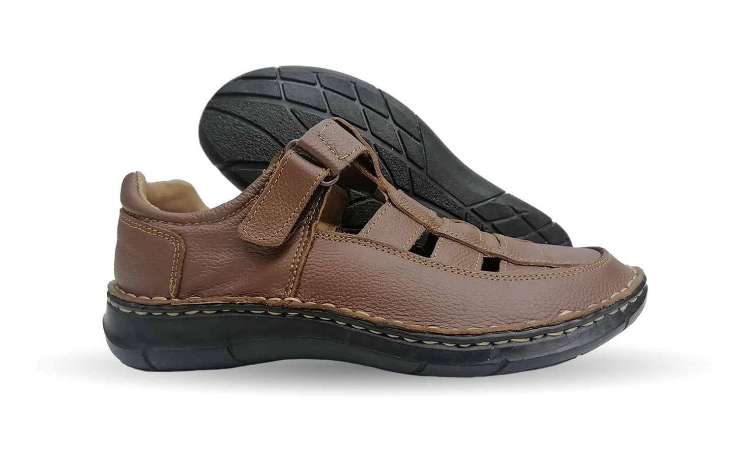 Sandalia de piel Riveello 200 Miel para hombre