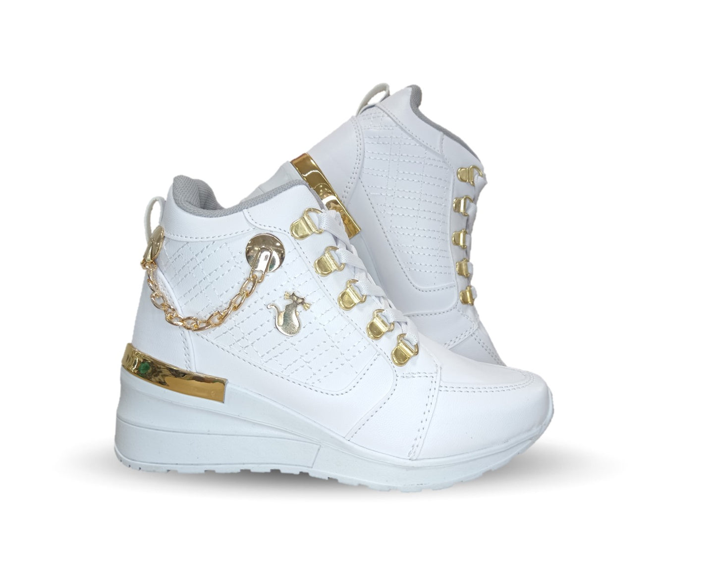 Tenis Urbano Shadow 2015 Blanco/Oro para mujer