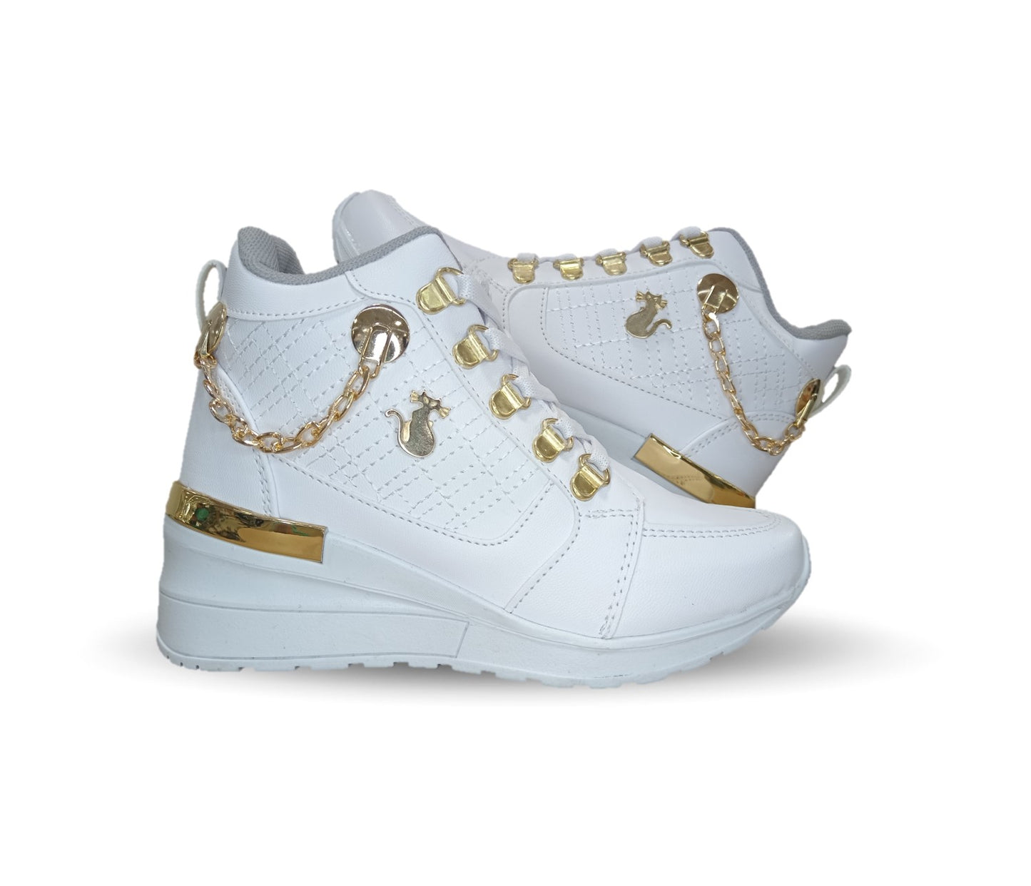 Tenis Urbano Shadow 2015 Blanco/Oro para mujer