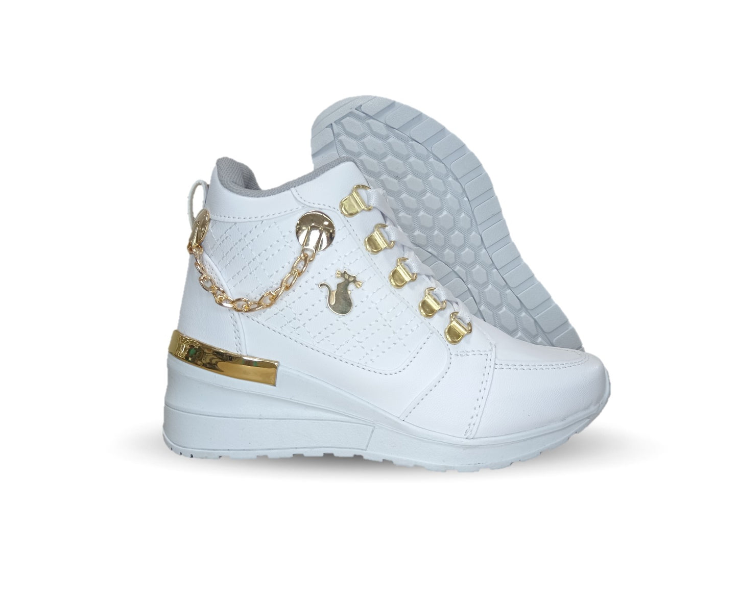Tenis Urbano Shadow 2015 Blanco/Oro para mujer