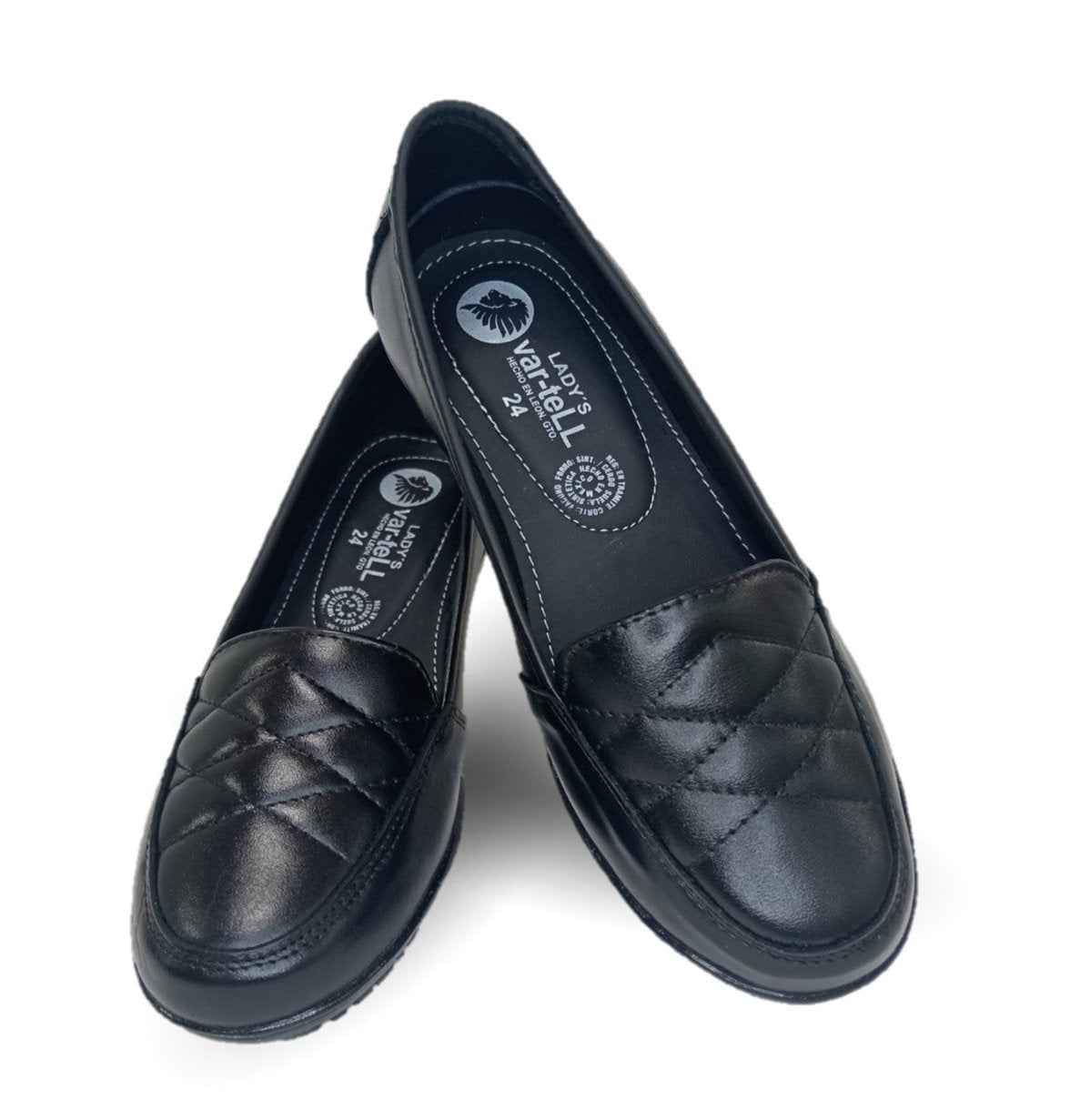 Zapato de Confort de piel Ladys Var-Tell 11 Negro para mujer