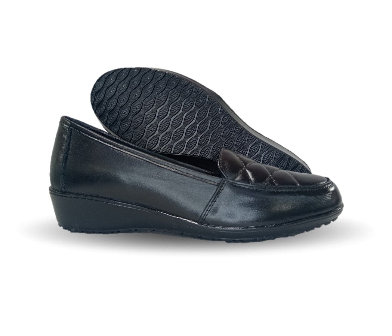 Zapato de Confort de piel Ladys Var-Tell 11 Negro para mujer