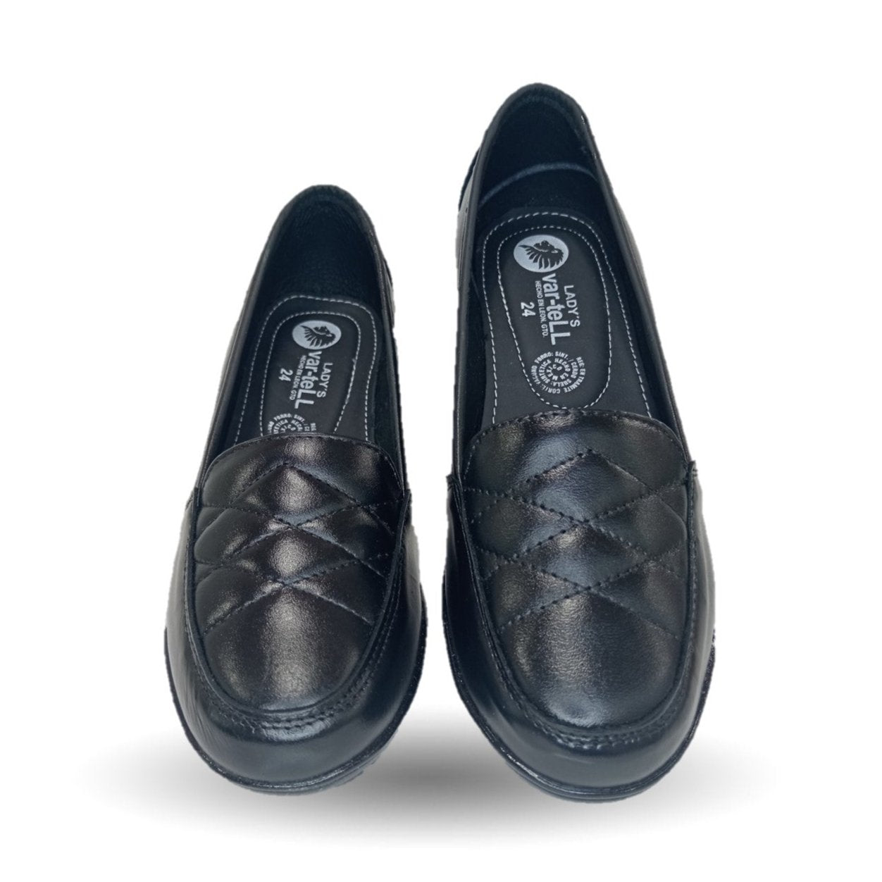 Zapato de Confort de piel Ladys Var-Tell 11 Negro para mujer
