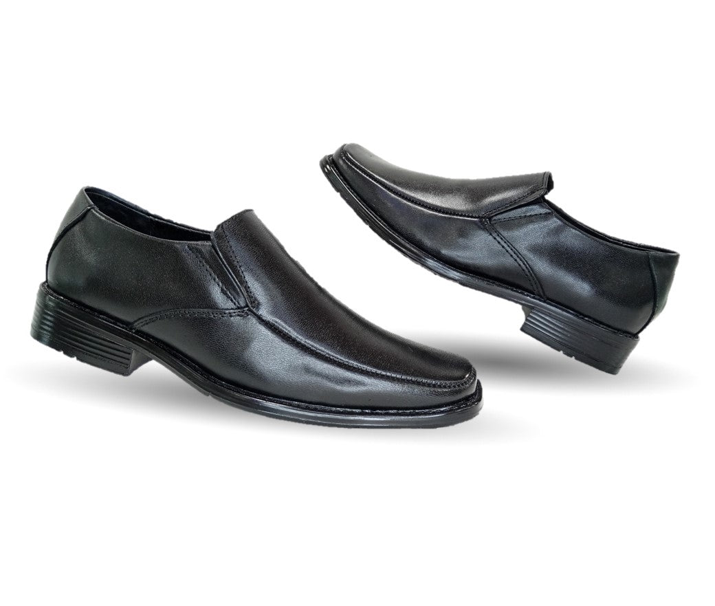 Zapato Mocasín Escolar y de Vestir de piel Viakentto 450 Negro para niño