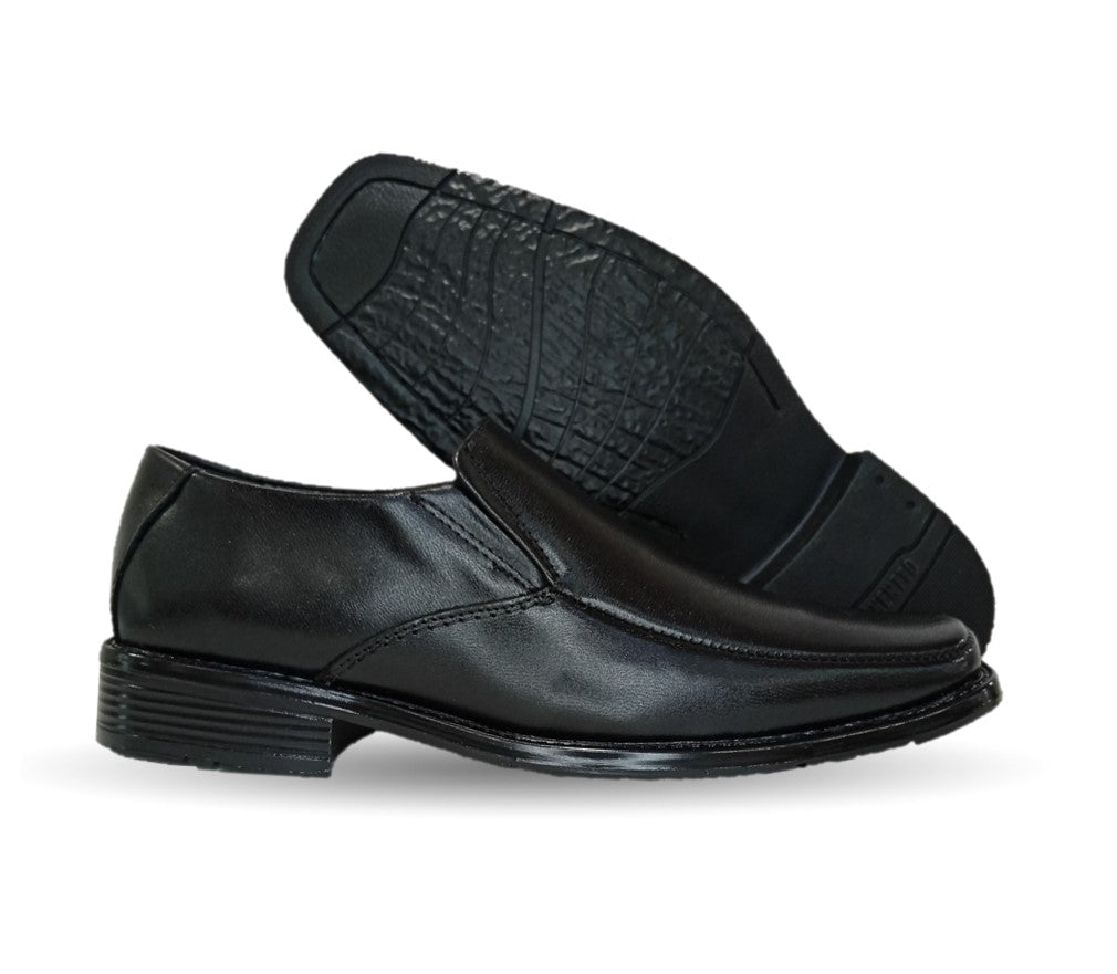 Zapato Mocasín Escolar y de Vestir de piel Viakentto 450 Negro para niño