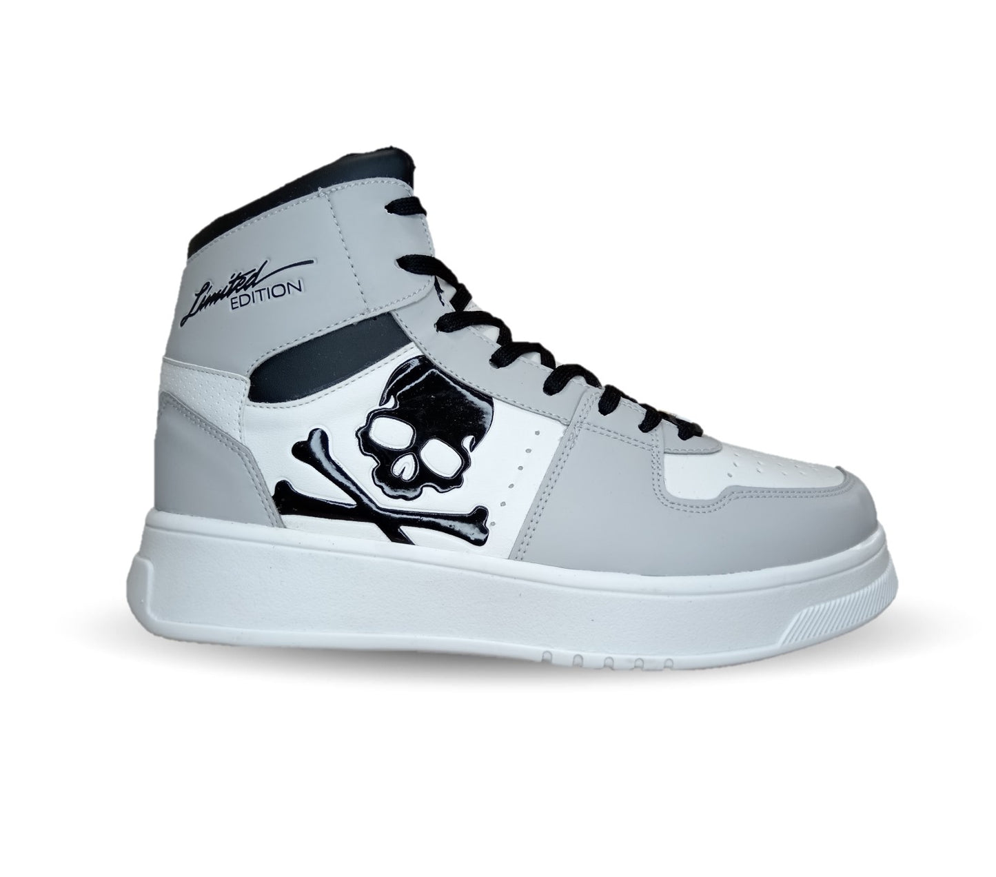 Tenis Urbano tipo Bota Walquir 100 Blanco/Gris para hombre