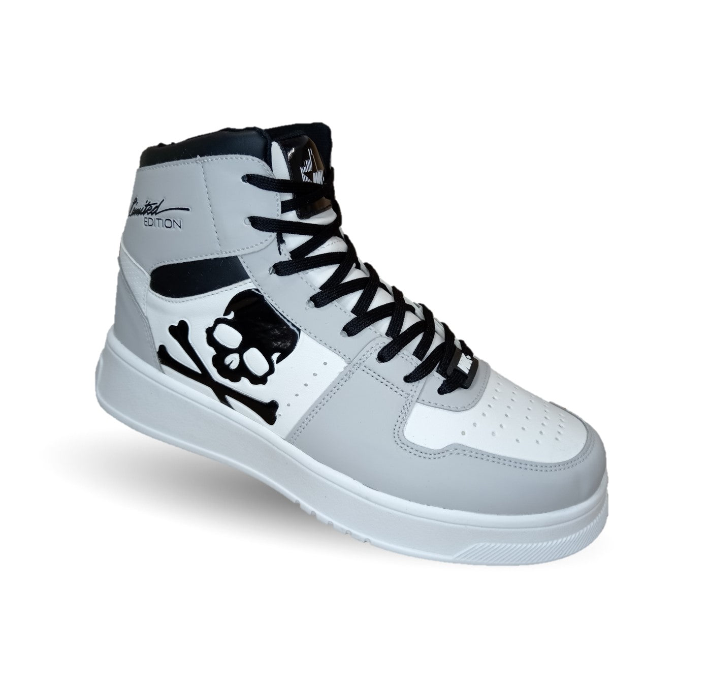 Tenis Urbano tipo Bota Walquir 100 Blanco/Gris para hombre