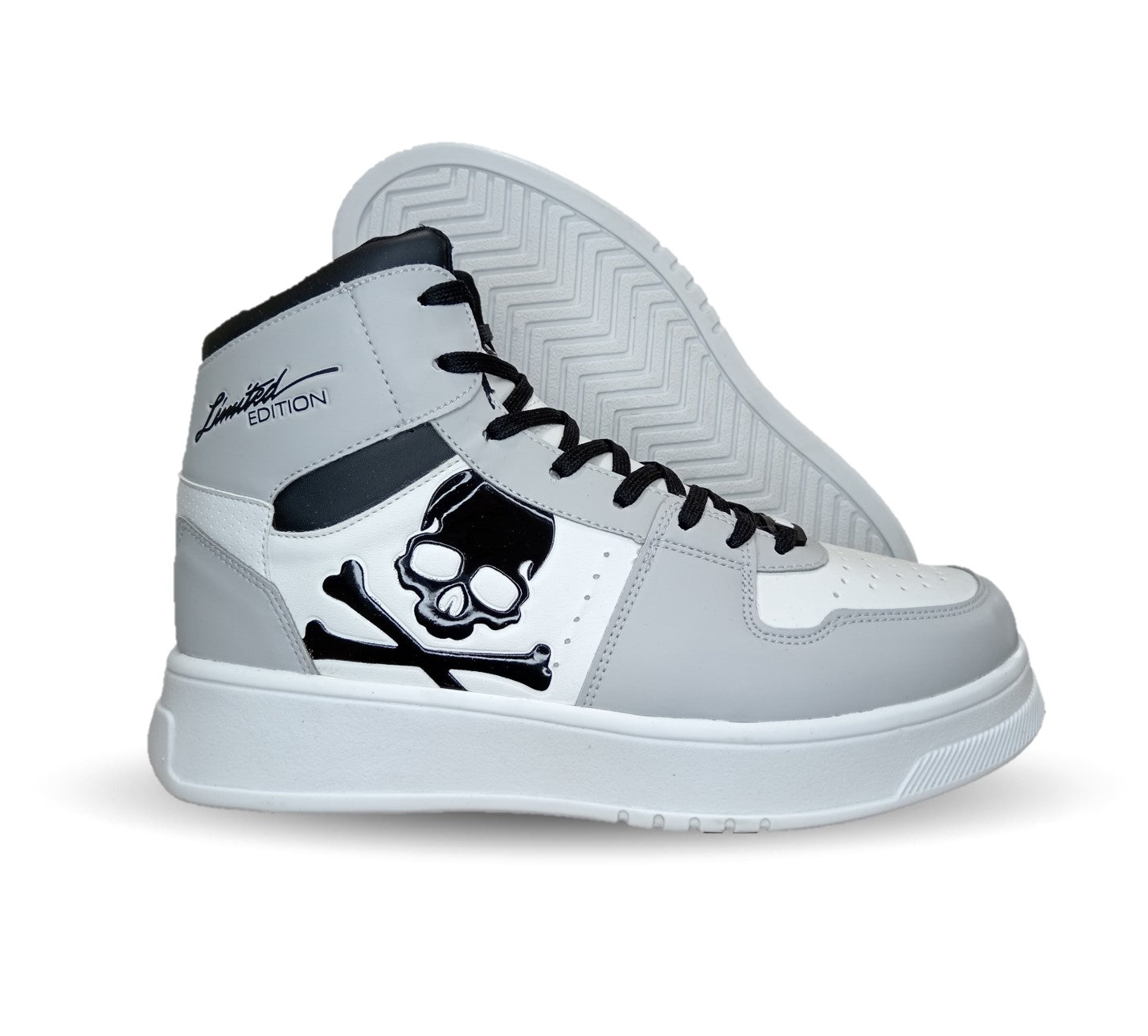 Tenis Urbano tipo Bota Walquir 100 Blanco/Gris para hombre
