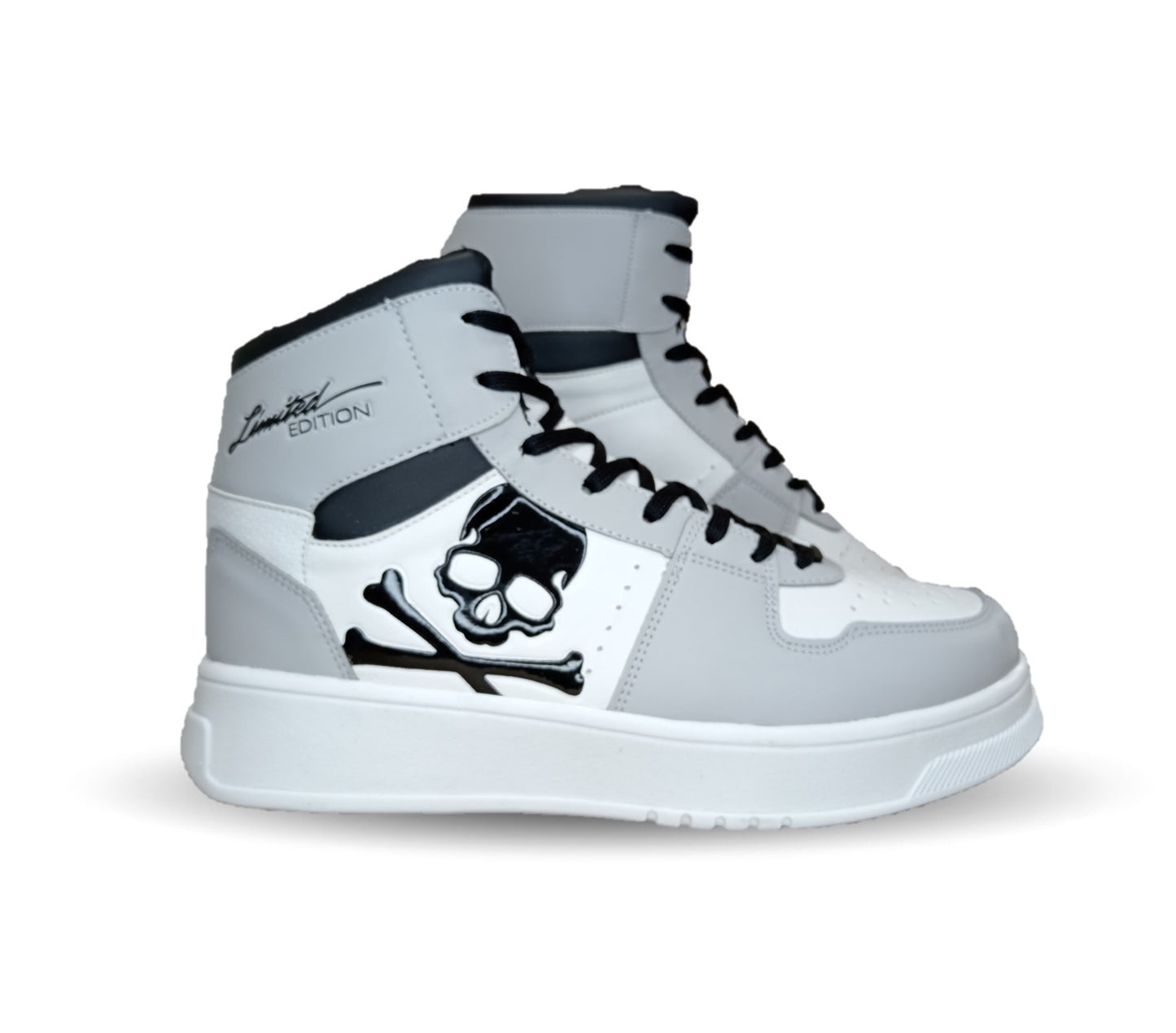 Tenis Urbano tipo Bota Walquir 100 Blanco/Gris para hombre
