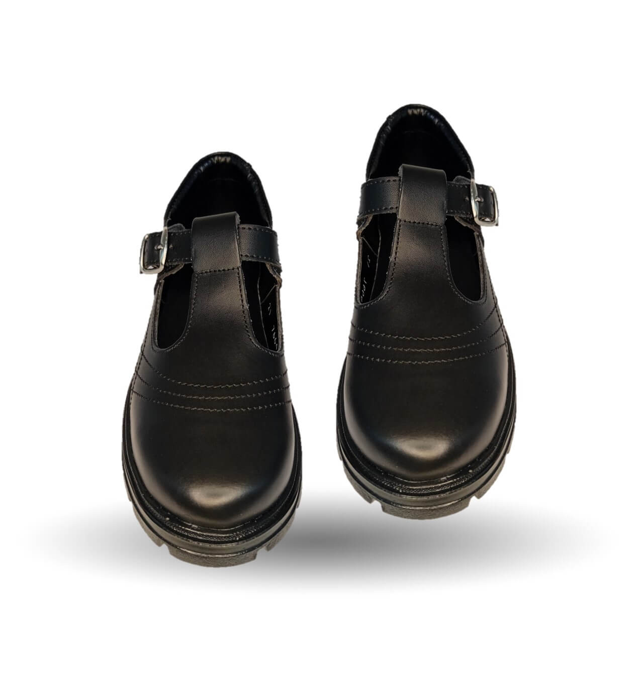 Zapato Escolar y Casual de piel con hebilla Yondeer 2902 Negro para niña y mujer