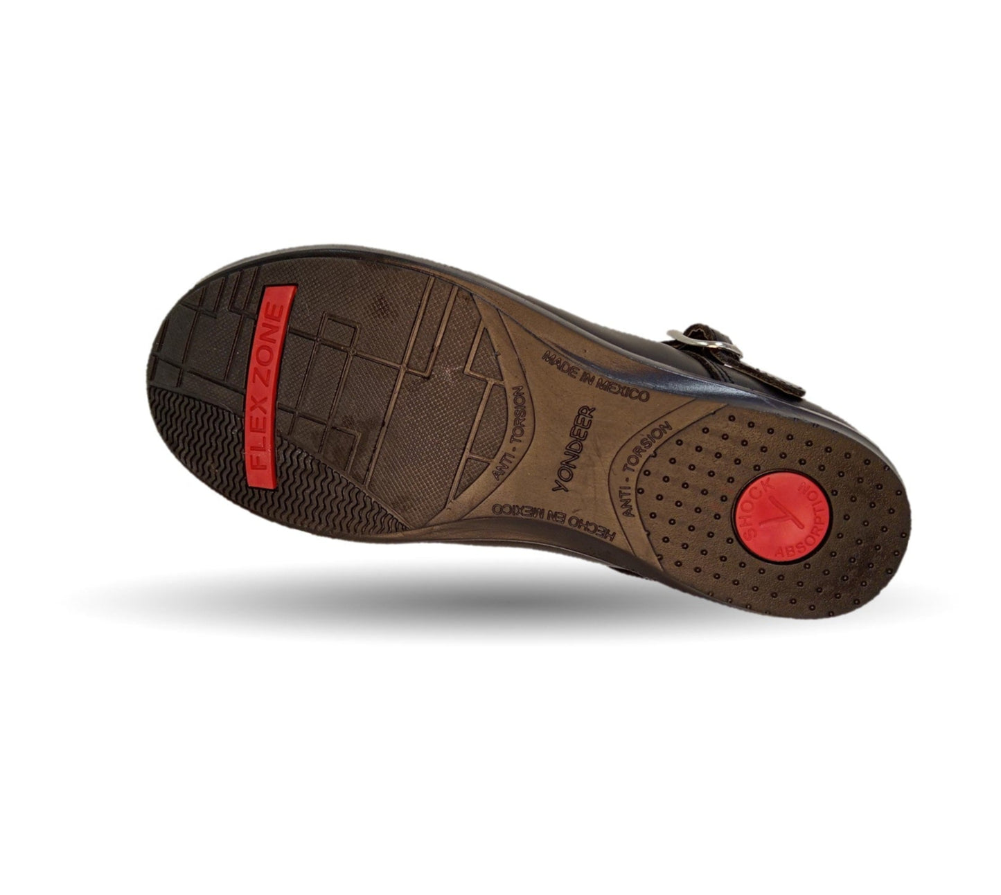 Zapato Escolar y Casual de piel con hebilla Yondeer 6819 Negro para niña