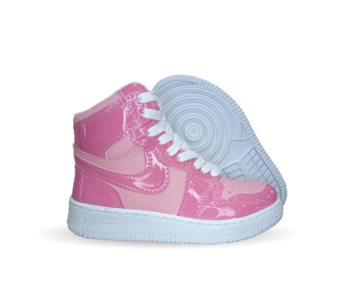 Tenis tipo Bota con ajuste de agujetas Fridays 950 Rosa/Rosa para niña