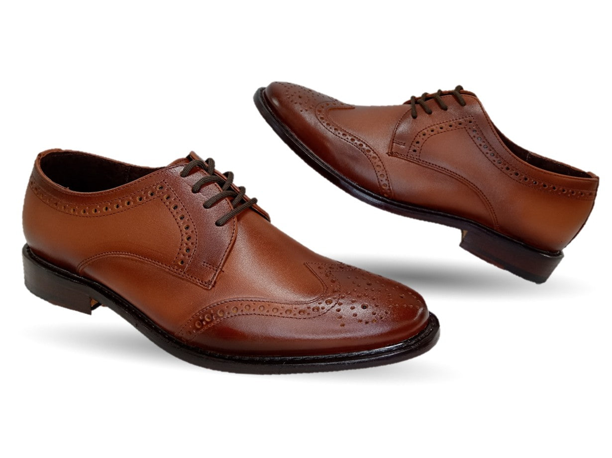 Zapatos de Vestir de piel con suela de cuero Giovani 314 Miel para hombre