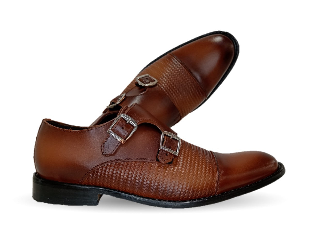 Zapatos de Vestir de piel con suela de cuero Giovani 930 Miel para hombre