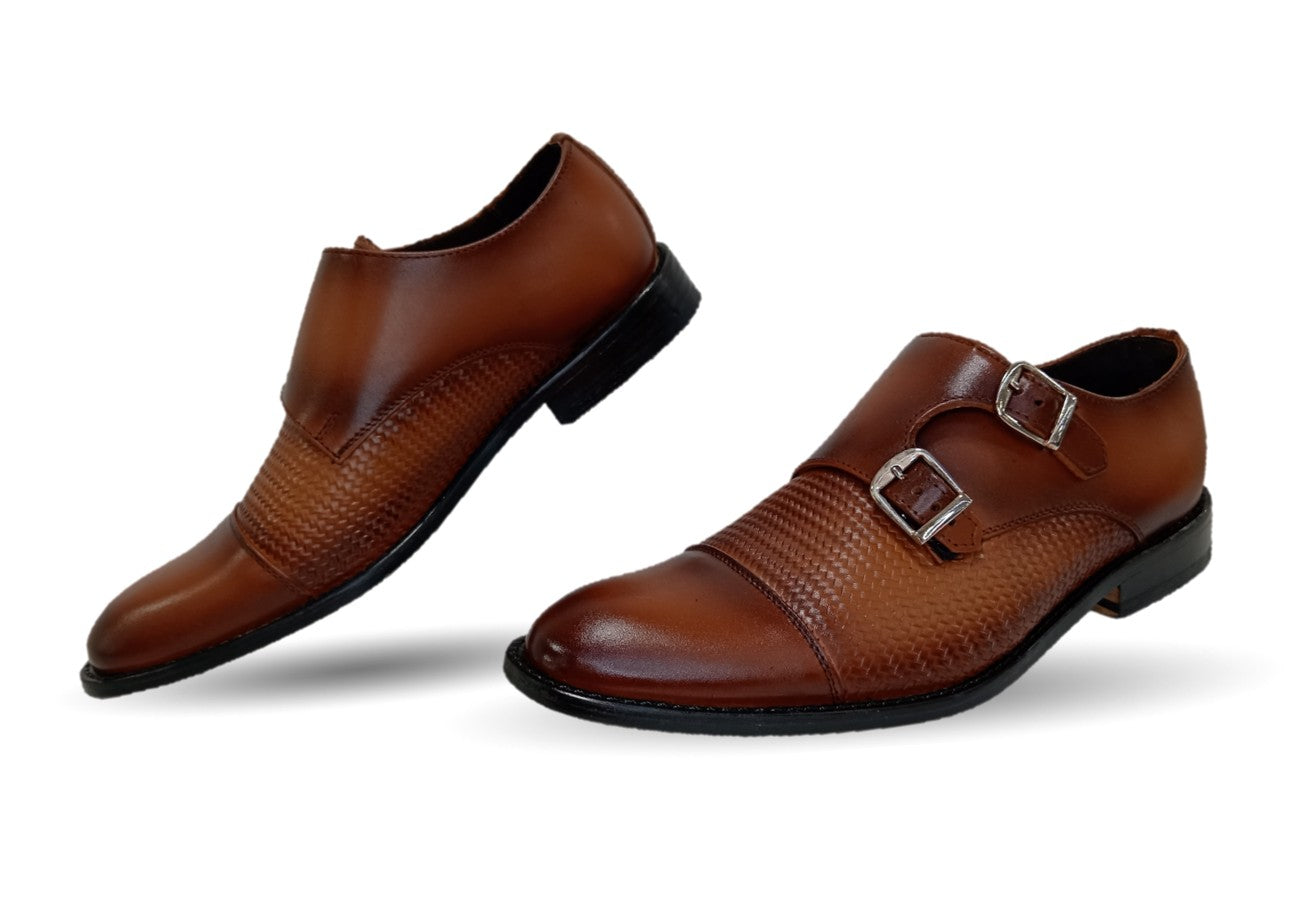 Zapatos de Vestir de piel con suela de cuero Giovani 930 Miel para hombre
