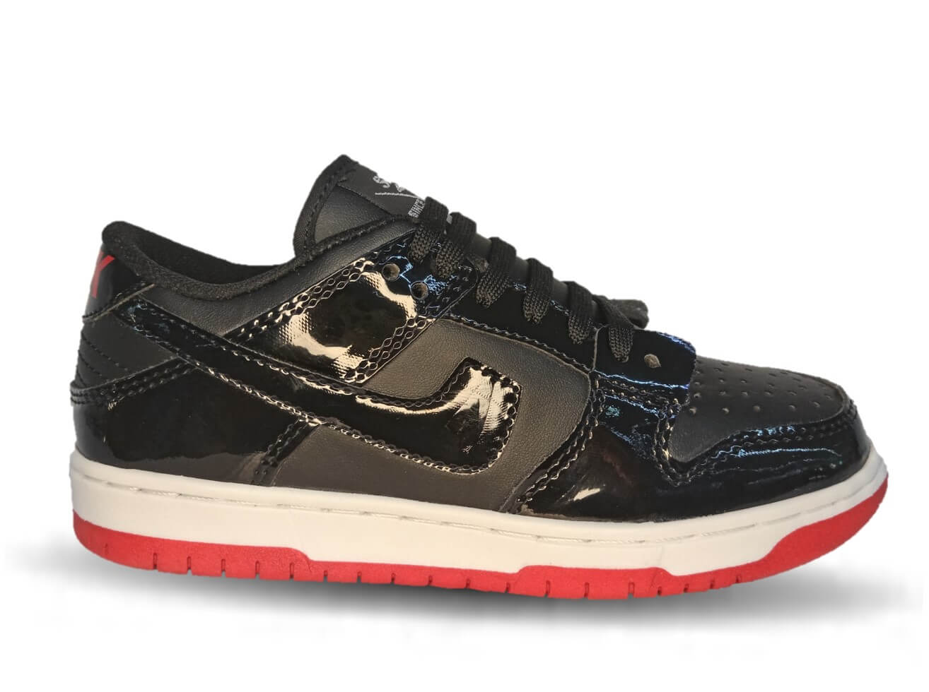 Tenis Urbano Snik 310 Charol Negro/Rojo Unisex para mujer y hombre