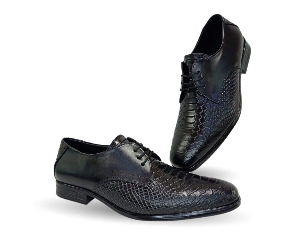 Zapato de Vestir de piel Viakentto 401 Negro para hombre