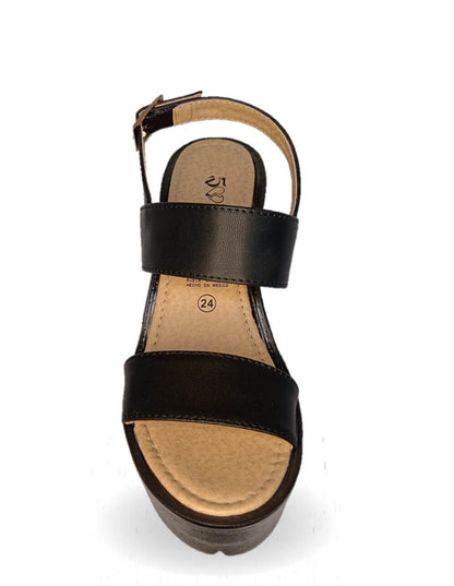 Sandalia de moda con tacón alto 50 Fifty 20 Negro para mujer