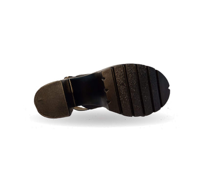 Sandalia de moda con tacón alto 50 Fifty 20 Negro para mujer