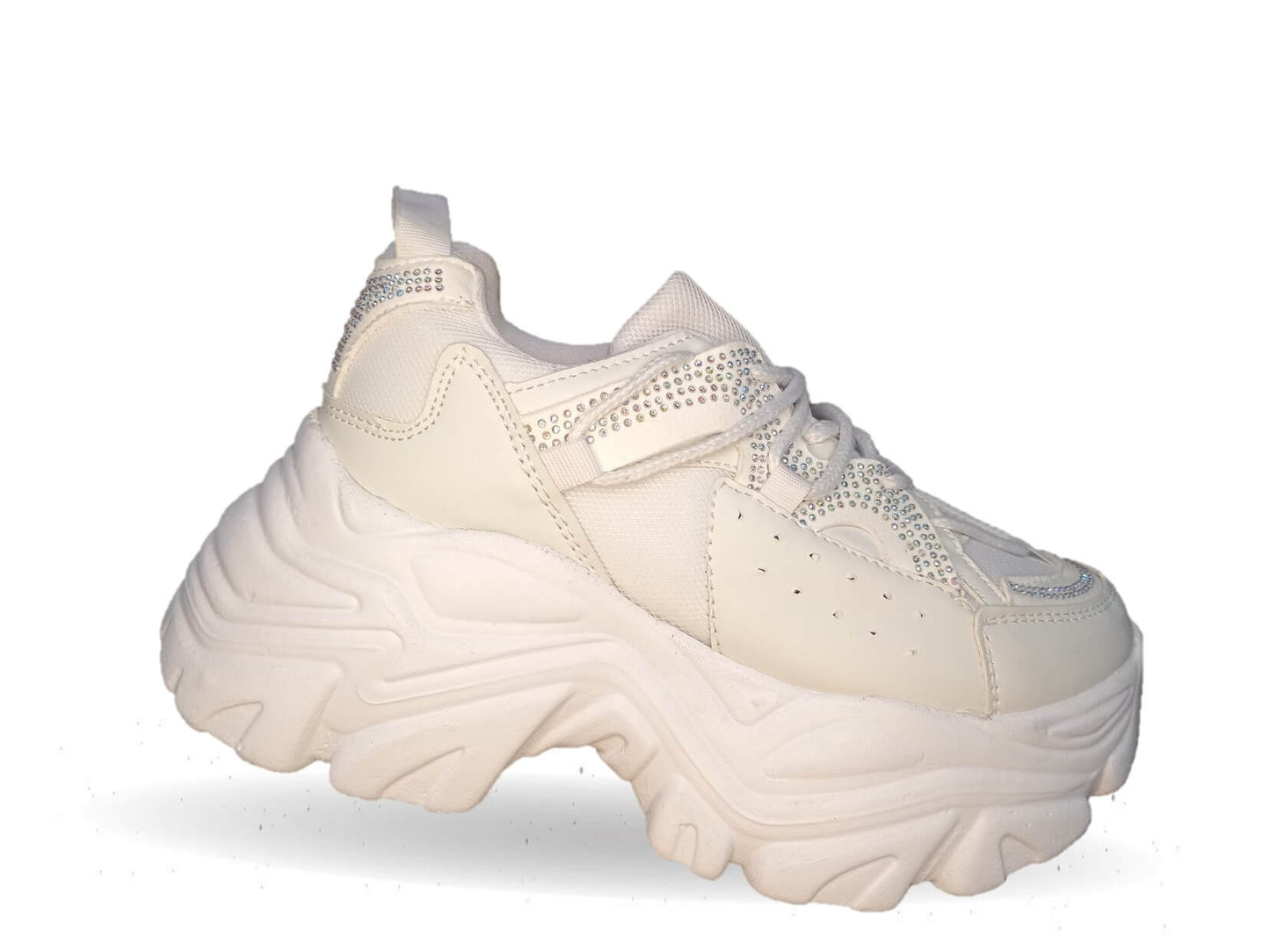 Tenis Urbano con plataforma 50 Fifty 30 blanco para mujer