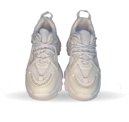 Tenis Urbano con plataforma 50 Fifty 30 blanco para mujer