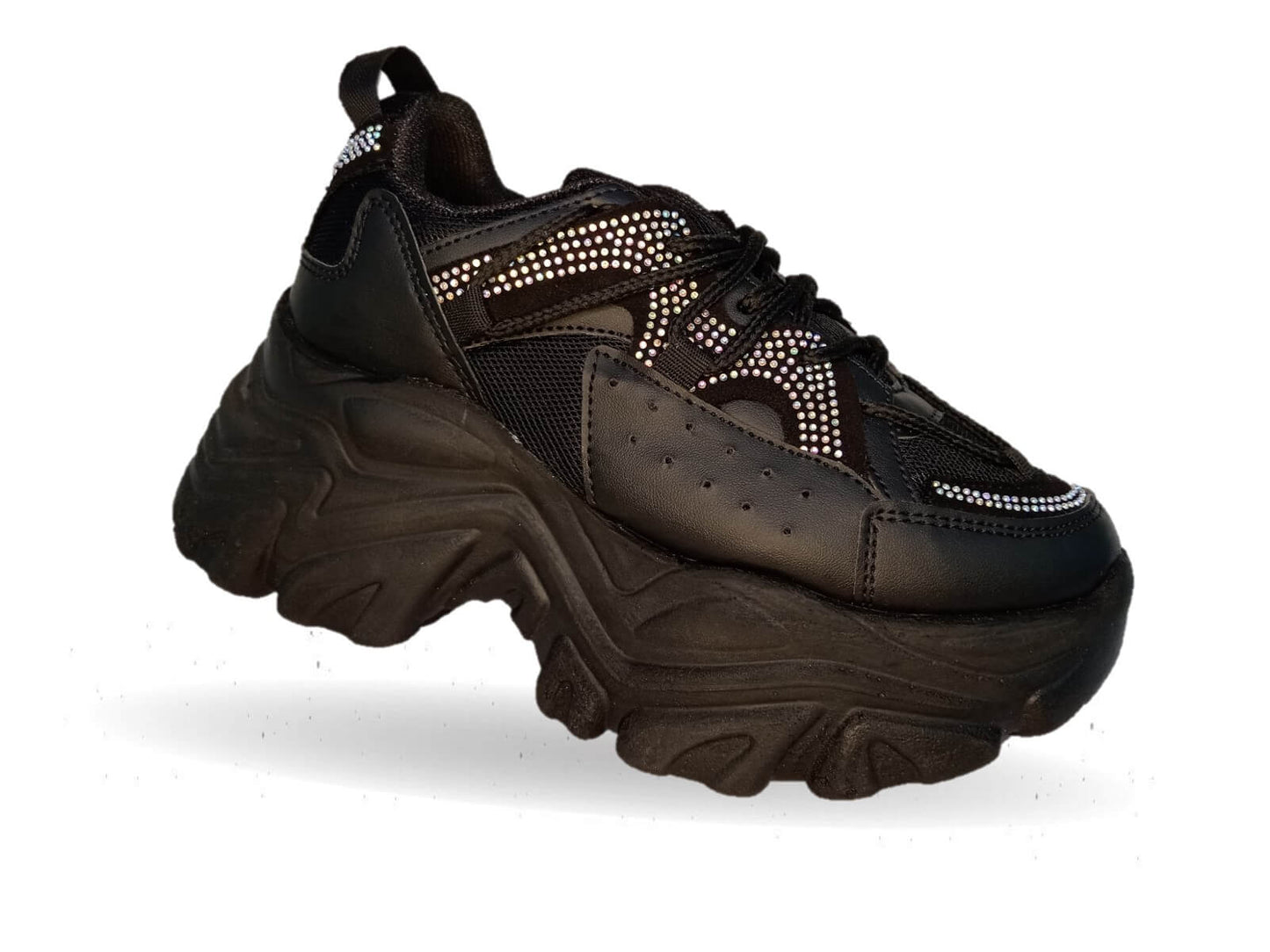 Tenis Urbano de plataforma 50 Fifty 30 negro para mujer