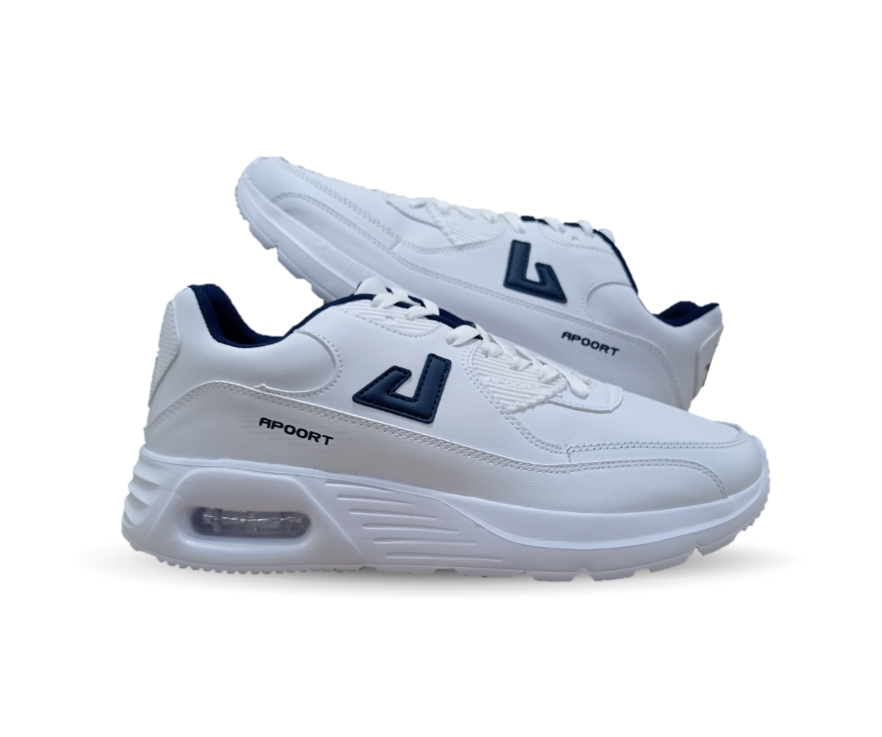 Tenis Deportivo Apoort 5013 Color Blanco/Marino Unisex para hombre y mujer