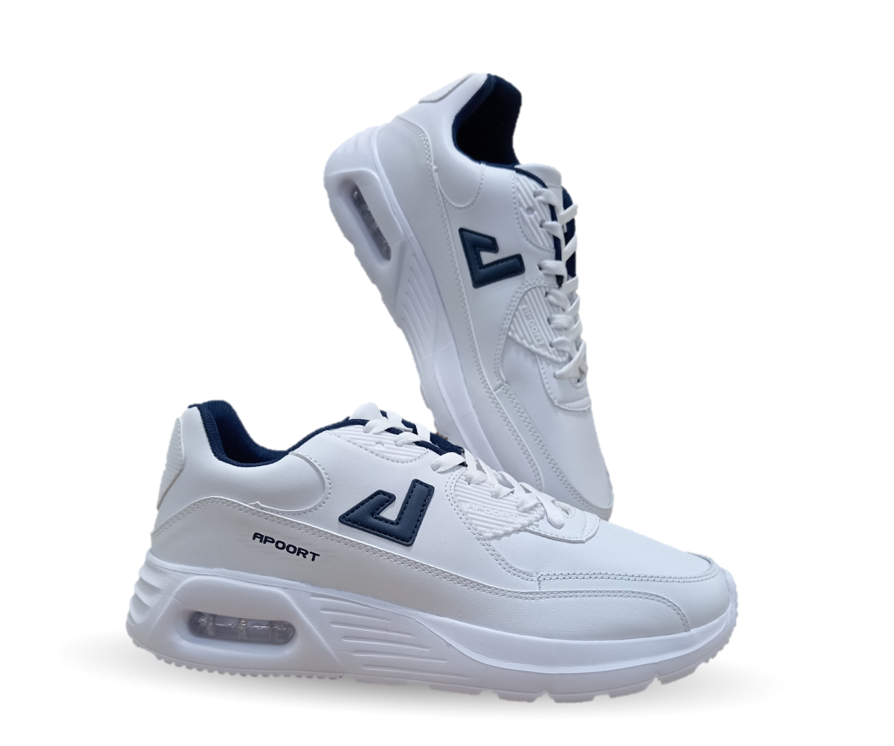 Tenis Deportivo Apoort 5013 Color Blanco/Marino Unisex para hombre y mujer