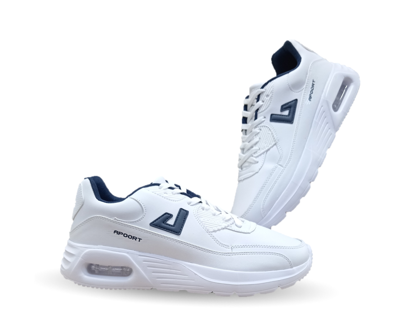 Tenis Deportivo Apoort 5013 Color Blanco/Marino Unisex para hombre y mujer