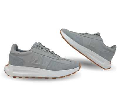 Tenis Urbano y deportivo de piel Apoort 5025 Gris Unisex para hombre y mujer