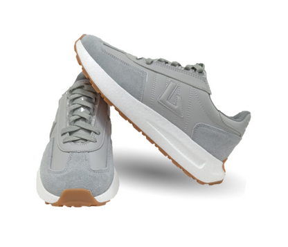 Tenis Urbano y deportivo de piel Apoort 5025 Gris Unisex para hombre y mujer