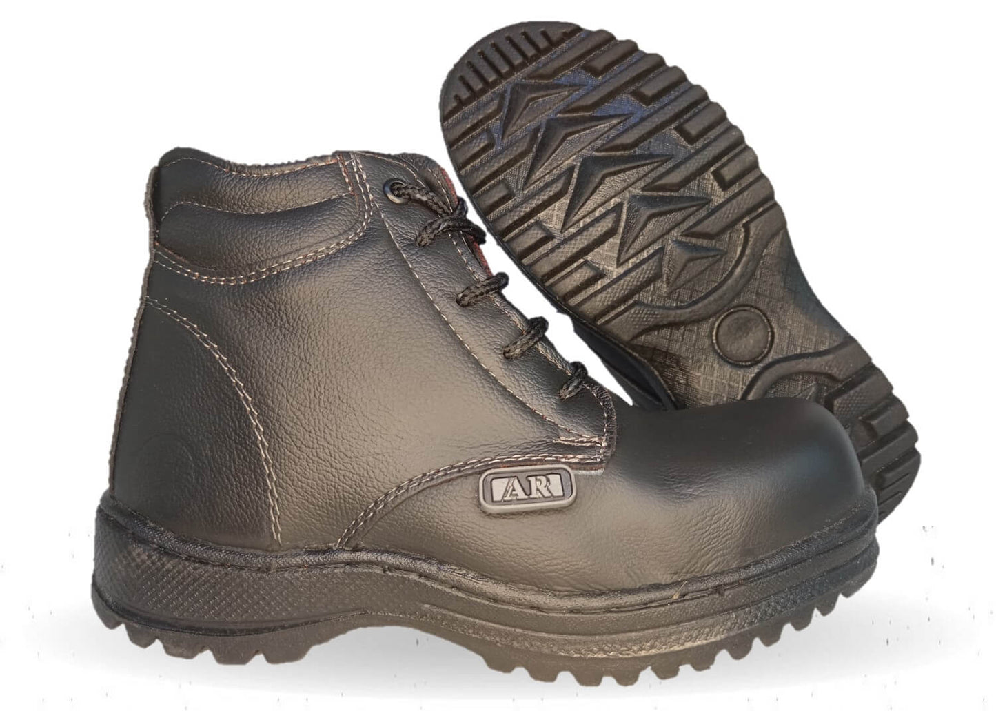 Botas Industriales y Casuales de piel con casco dieléctrico Ar 1 Negro/Gris Unisex para hombre y mujer