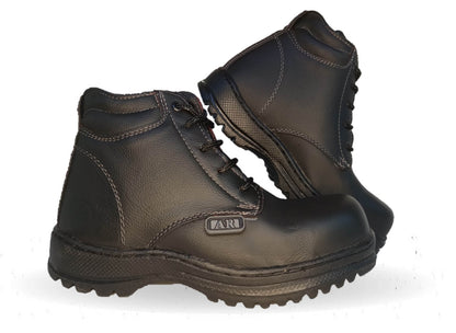 Botas Industriales y Casuales de piel con casco dieléctrico Ar 1 Negro/Gris Unisex para hombre y mujer