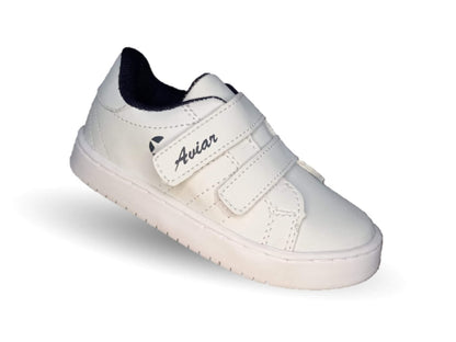Tenis Urbano con contactel Aviar 1100 Blanco/Marino Unisex para niño y niña