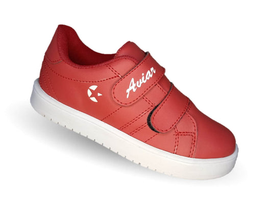 Tenis Urbano con contactel Aviar 1100 Rojo/Blanco Unisex para niño y niña