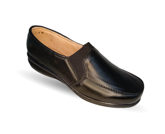 Zapato de Confort de piel de cordero Bella Confort 300 Negro para mujer
