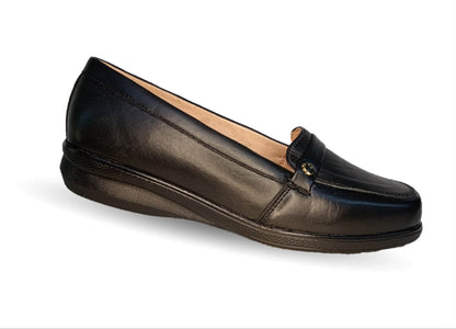 Zapato de Confort de piel de cordero Bella Confort 301 Negro para mujer