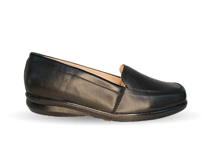 Zapato de Confort de piel de cordero Bella Confort 321 Negro para mujer