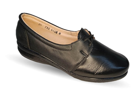 Zapato de Confort de piel de cordero Bella Confort 750 Negro para mujer