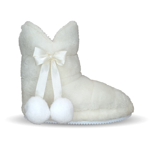 Pantuflas tipo bota Cabrales 4725 Hueso para mujer