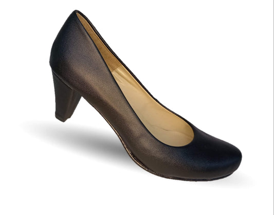 Zapatilla de Vestir tacón medio Paola Calzatura 218 Negro para mujer