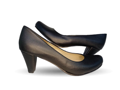 Zapatilla de Vestir tacón medio Paola Calzatura 218 Negro para mujer