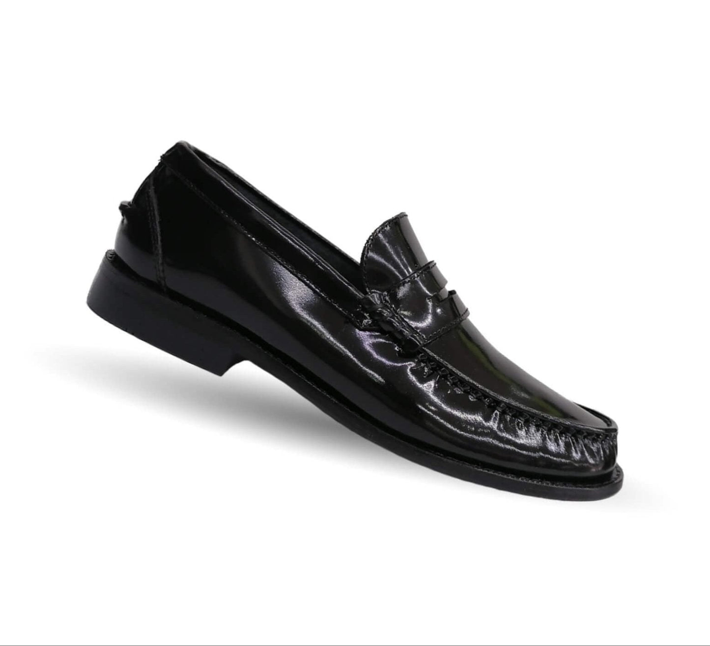 Zapato Casual y de Vestir tipo Mocasín Driver Penny Loafers de piel con suela de cuero Camo 1212 Camaleón Negro para hombre