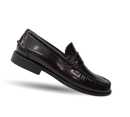 Zapato Casual y de Vestir tipo Mocasín Driver Penny Loafers de piel con suela de cuero Camo 1212 Camaleón Vino para hombre