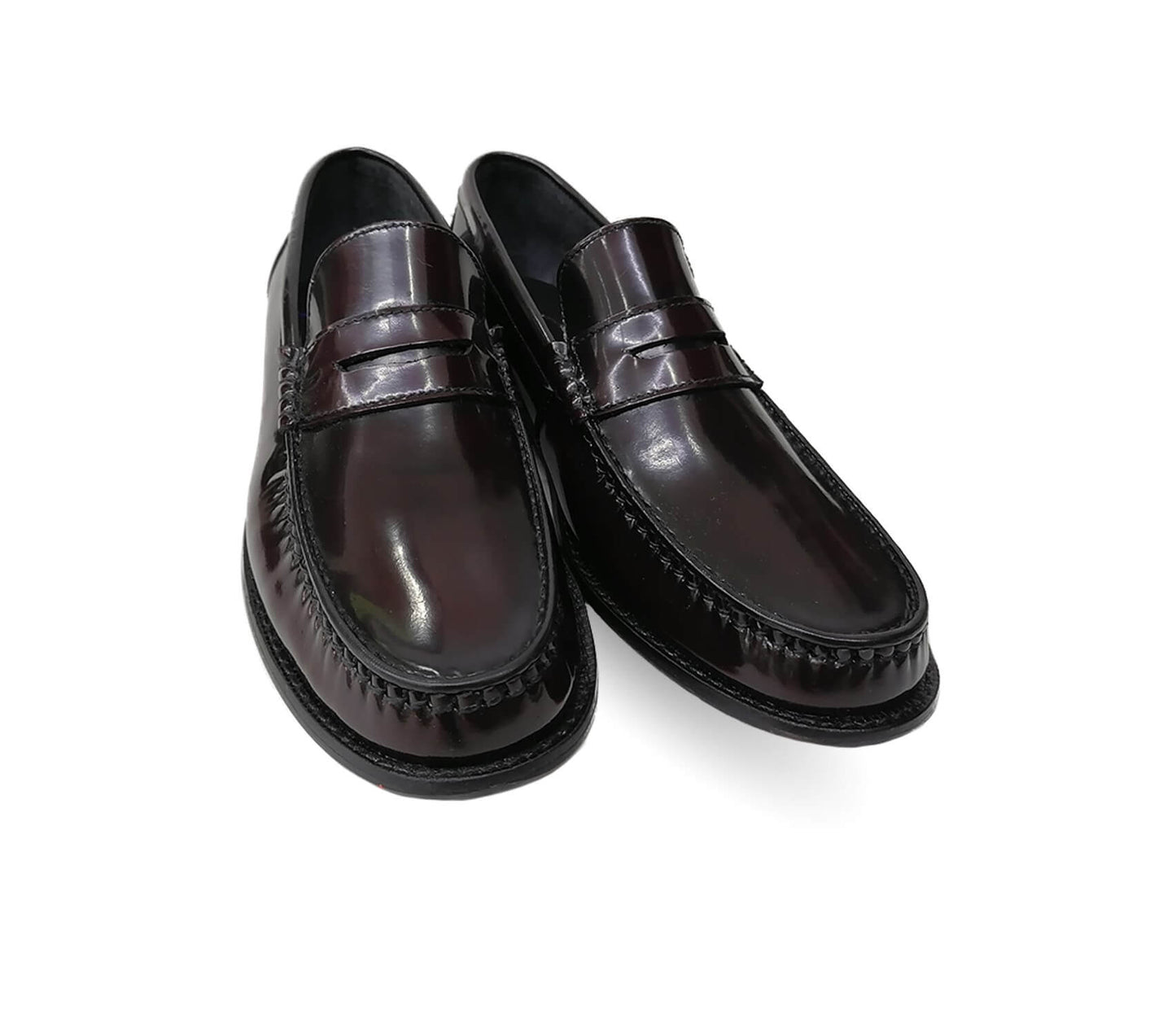 Zapato Casual y de Vestir tipo Mocasín Driver Penny Loafers de piel con suela de cuero Camo 1212 Camaleón Vino para hombre