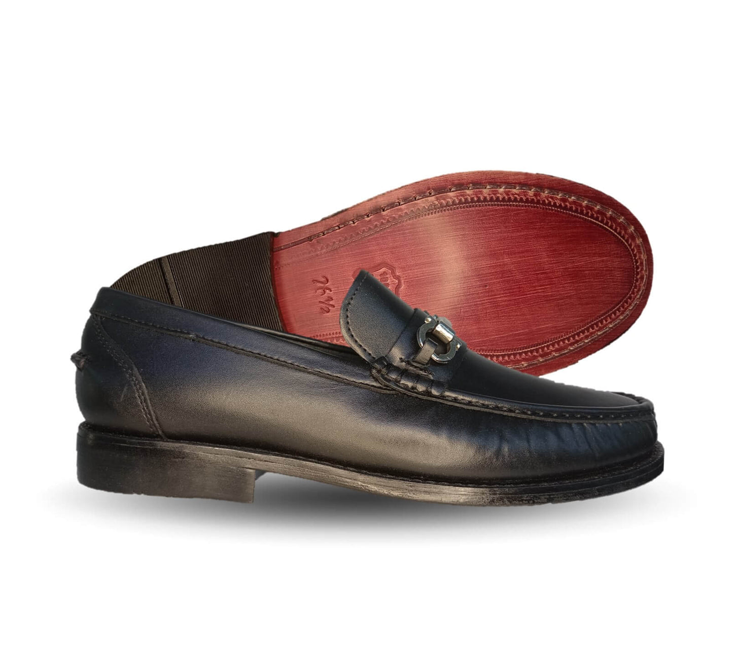 Zapato Casual y de Vestir tipo Mocasín Driver Penny Loafers de piel con suela de cuero Camo 1292 Negro para mujer